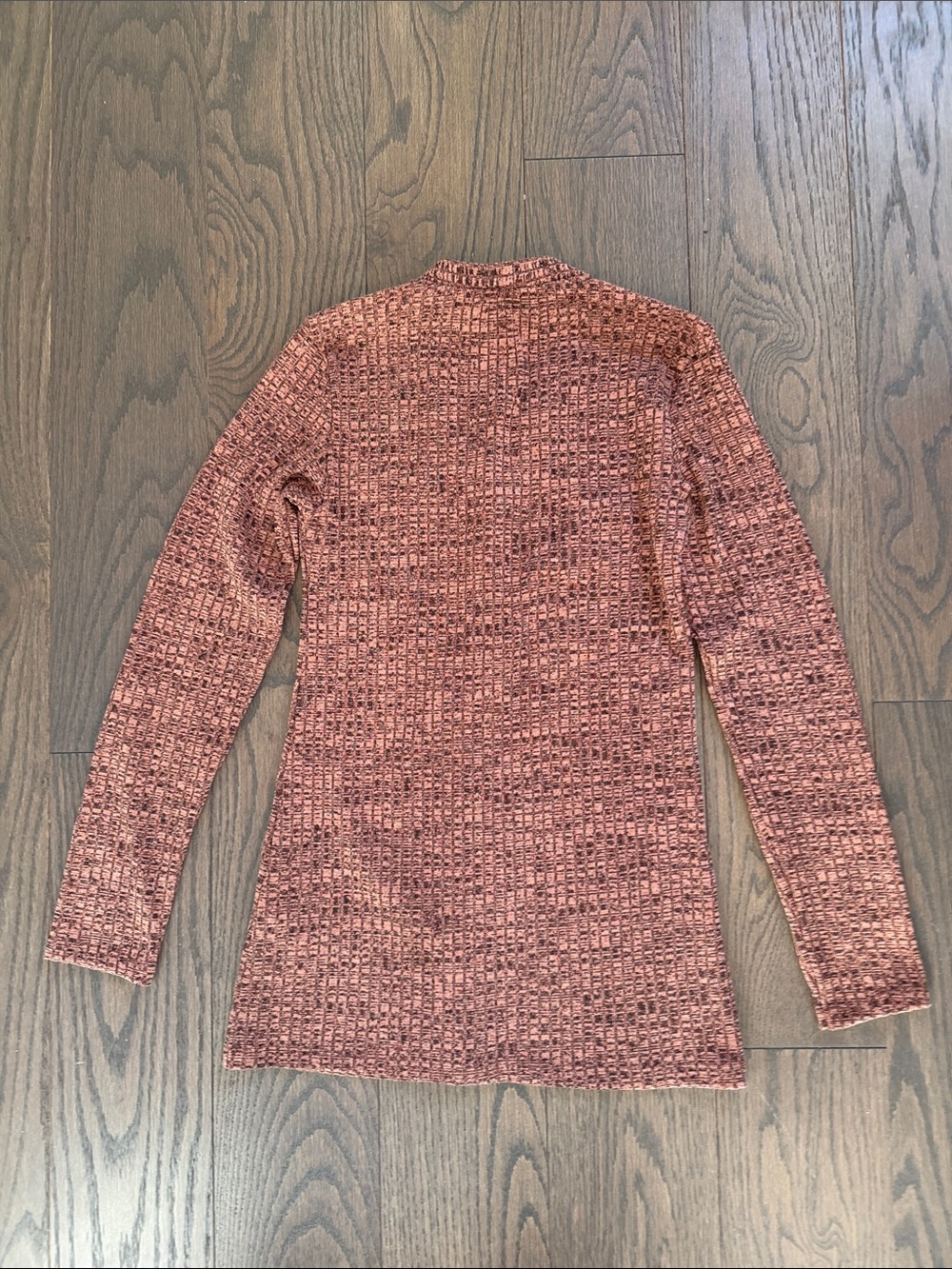 New Look Rust-Tone Ribbed Button Cardigan - Picture 4 of 5